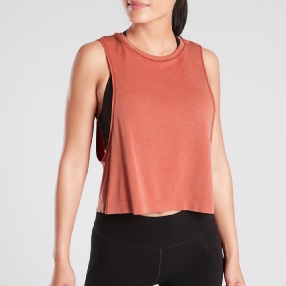 Athleta Mineral Wash Cropped Tank - XS